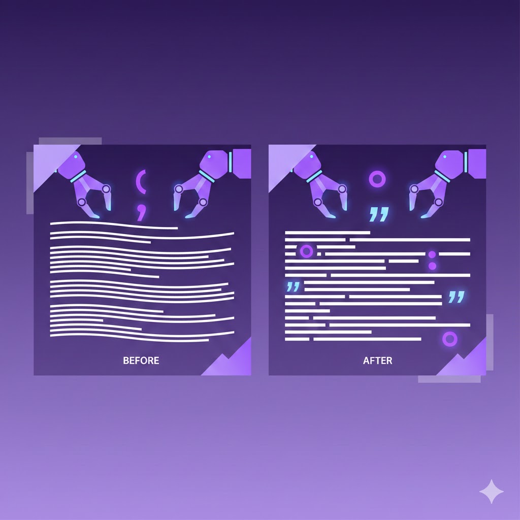 AI Punctuation for YouTube Transcripts: Transform Auto-Captions